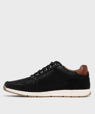 Baskets de ville à lacets et zip homme vue3 - URBAN STEPS - GEMO