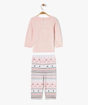 Pyjama de Noël en velours 2 pièces bébé fille vue5 - GEMO(BB COUCHE) - GEMO