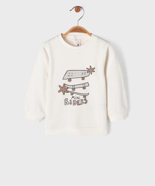 Sweat à motif skate bébé garçon vue1 - GEMO 4G BEBE - GEMO