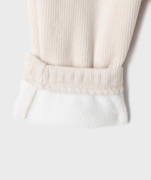 Pantalon en velours côtelé doublé polaire à taille et chevilles élastiquées bébé garçon vue2 - GEMO(BEBE DEBT) - GEMO