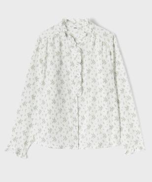 Chemise manches longues en tissu texturé et fleuri femme grande taille vue1 - GEMO (G TAILLE) - GEMO