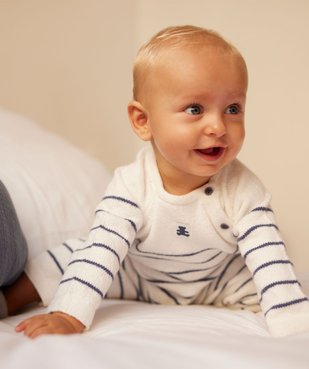 Pyjama en maille tricotée rayée bébé - LuluCastagnette vue5 - LULUCASTAGNETTE - GEMO