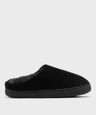 Chaussons mules en velours côtelé à doublure fourrée homme vue1 - GEMO(HOMWR HOM) - GEMO