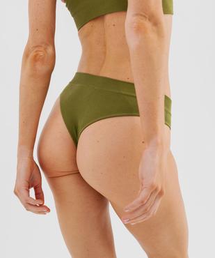 Tanga en maille côtelée femme vue2 - GEMO(HOMWR FEM) - GEMO