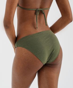 Bas de maillot de bain culotte à fines paillettes femme vue2 - GEMO (PLAGE) - GEMO