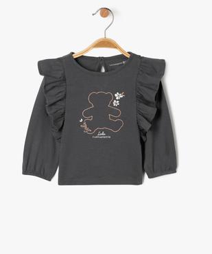 Tee-shirt manches longues à volants bébé fille - LuluCastagnette vue1 - LULUCASTAGNETTE - GEMO