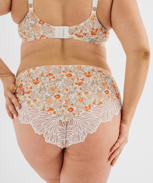 Culotte en microfibre et dentelle femme grande taille vue2 - GEMO(HOMWR FEM) - GEMO