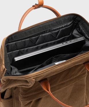 Sac à dos ordinateur en velours côtelé homme vue4 - GEMO (ACCESS) - GEMO