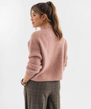 Pull oversize en grosse maille femme vue4 - GEMO 4G FEMME - GEMO