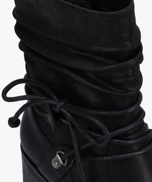 Boots femme à talon bride fantaisie et semelle crantée  vue6 - GEMO(URBAIN) - GEMO