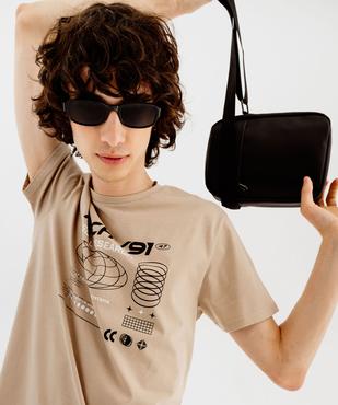 Tee-shirt manches courtes en coton imprimé homme vue2 - GEMO 4G HOMME - GEMO