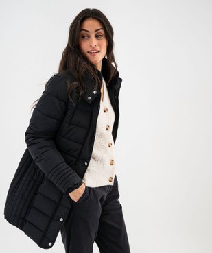 Manteau matelassé avec col montant doublé femme vue9 - GEMO 4G FEMME - GEMO