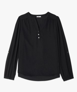 Blouse femme en voile avec manches retroussables vue4 - GEMO(FEMME PAP) - GEMO