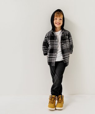 Chemise à carreaux avec capuche garçon vue5 - GEMO (ENFANT) - GEMO
