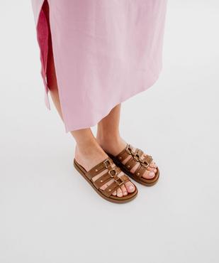 Mules à épaisse semelle inspiration spartiates femme - 5 Miles vue7 - 5 MILES - GEMO