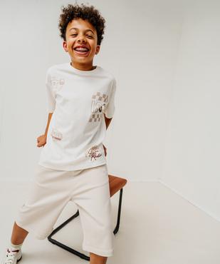 Tee-shirt manches courtes coupe oversize garçon vue1 - GEMO 4G GARCON - GEMO