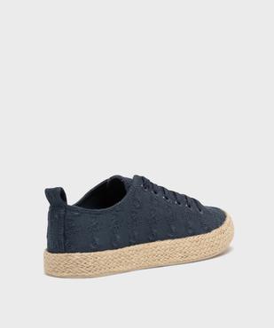 Tennis en toile brodée à semelle de corde femme - Follow Me vue4 - FOLLOW ME G4G - GEMO