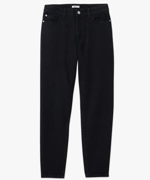 Jean femme coupe mom taille haute légèrement délavé vue4 - GEMO 4G FEMME - GEMO