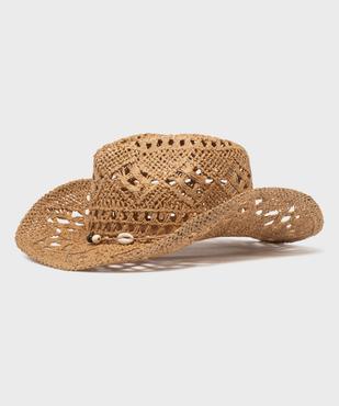 Chapeau de paille esprit cow-boy femme vue1 - GEMO (ACCESS) - GEMO