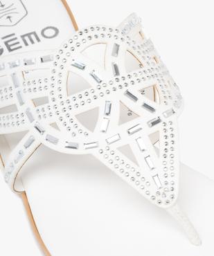 Mules femme à bride entre-doigts fantaisie avec bijoux vue6 - GEMO (CASUAL) - GEMO