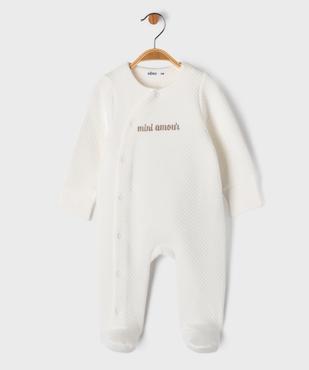 Pyjama dors-bien en jersey épais avec moufles intégrées bébé vue1 - GEMO(BB COUCHE) - GEMO