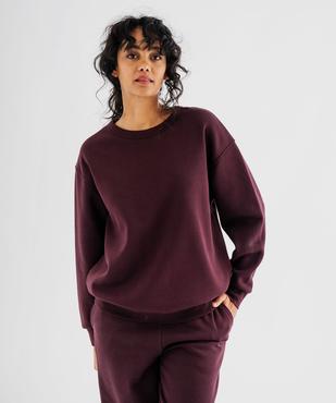 Sweat à col rond en molleton uni femme vue1 - GEMO 4G FEMME - GEMO