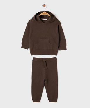Ensemble 2 pièces pull à capuche + pantalon bébé garçon vue3 - GEMO(BEBE DEBT) - GEMO
