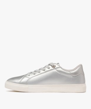 Baskets femme fourrées avec dessus métallisé et à semelle blanche vue4 - FOLLOW ME G4G - GEMO