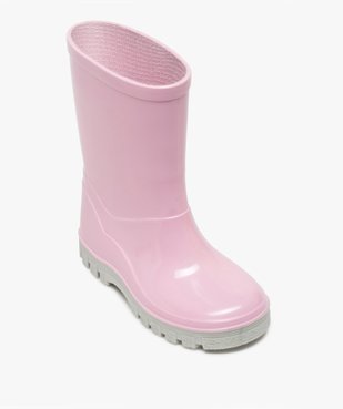 Bottes de pluie bébé fille unies à semelle crantée vue5 - GEMO(BEBE DEBT) - GEMO