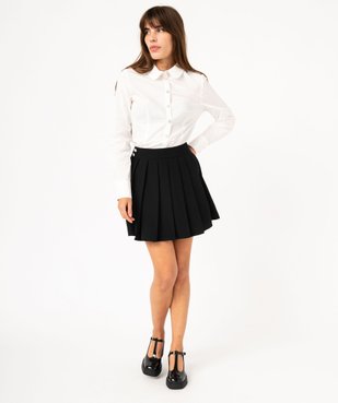 Jupe plissée courte avec boutons décoratifs femme vue5 - GEMO(FEMME PAP) - GEMO