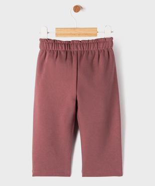 Pantalon de jogging ample avec intérieur molletonné bébé fille vue3 - GEMO 4G BEBE - GEMO