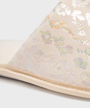 Mules d’intérieur à motifs tachetés scintillants femme vue6 - GEMO 4G FEMME - GEMO