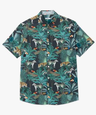 Chemise homme à manches courtes à motifs tropical savane vue4 - GEMO (HOMME) - GEMO