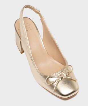 Escarpins slingback métallisé femme - Follow Me vue5 - FOLLOW ME - GEMO