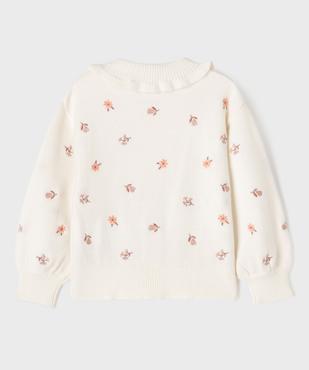 Gilet à grand col avec motifs brodés fille vue4 - GEMO (ENFANT) - GEMO