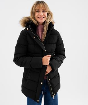 Doudoune mi-longue à capuche femme vue3 - GEMO 4G FEMME - GEMO
