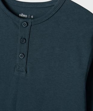 Tee-shirt manches longues en coton résistant garçon vue2 - GEMO 4G GARCON - GEMO