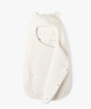 Nid d’ange bébé en sherpa doublé gaze de coton vue3 - GEMO 4G BEBE - GEMO