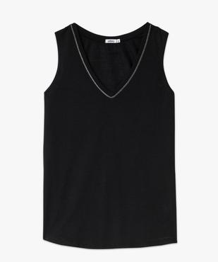 Débardeur col V brillant en maille fluide femme vue4 - GEMO 4G FEMME - GEMO