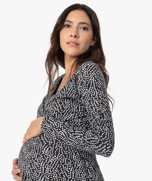 Robe de grossesse et d'allaitement en maille vue2 - GEMO (MATER) - GEMO