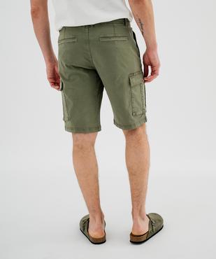 Bermuda cargo coupe regular en twill de coton stretch homme vue3 - GEMO 4G HOMME - GEMO