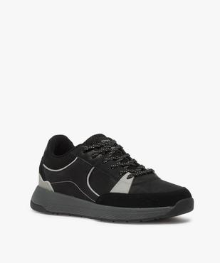 Baskets homme style skateshoes multimatières à lacets vue2 - GEMO (CASUAL) - GEMO