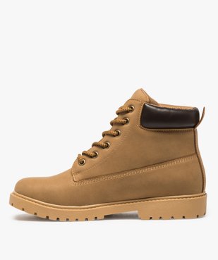 Boots femme à lacets, col rembourré et semelle crantée vue3 - GEMO (CASUAL) - GEMO
