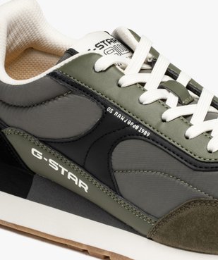 Baskets homme bicolores et bi-matières à lacets - G-Star Raw vue6 - G-STAR - GEMO