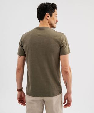 Tee-shirt manches courtes col tunisien homme vue3 - GEMO (HOMME) - GEMO