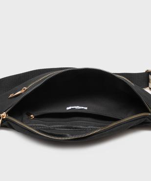 Sac banane grand format en suédine à bandoulière fantaisie femme vue3 - GEMO (ACCESS) - GEMO