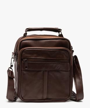 Sacoche en cuir avec bandoulière amovible homme  vue1 - GEMO (ACCESS) - GEMO