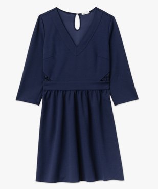 Robe courte à manches 3/4 et col V femme vue4 - GEMO(FEMME PAP) - GEMO