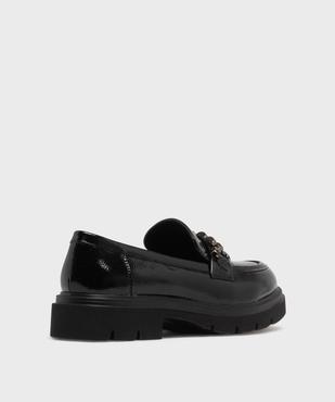Mocassins chunky vernis à épaisse semelle crantée femme vue4 - 5 MILES - GEMO