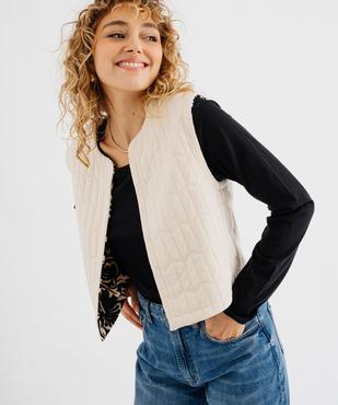 Gilet sans manches réversible femme vue2 - GEMO(FEMME PAP) - GEMO
